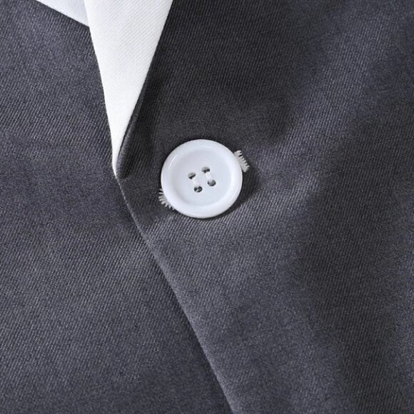 Grey Mens Shawl Collar Blazer & Pants - Picture 4 of 6